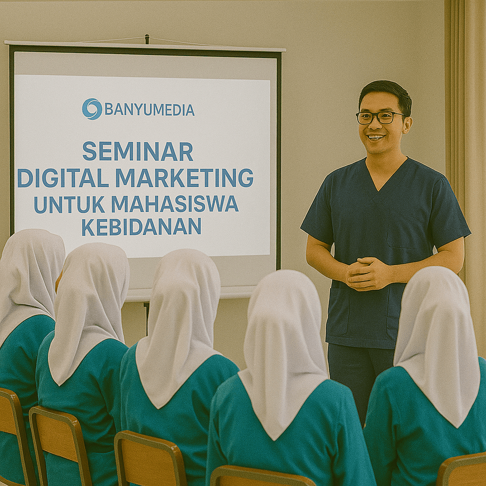 Mahasiswa Akbid Mengikuti Seminar Digital Marketing dari Banyumedia