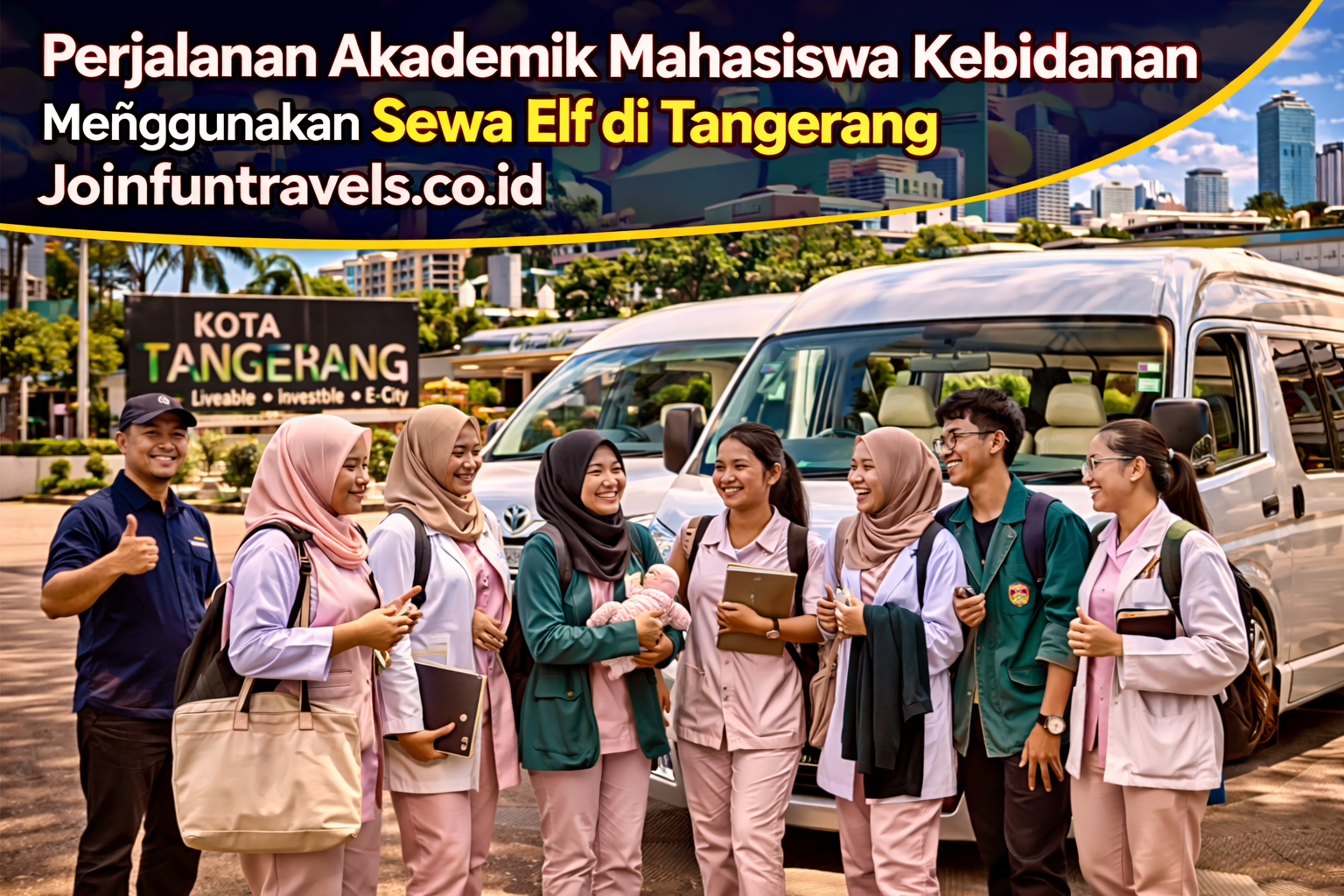 Perjalanan Akademik Mahasiswa Kebidanan Menggunakan Sewa Elf di Tangerang Joinfuntravels.co.id